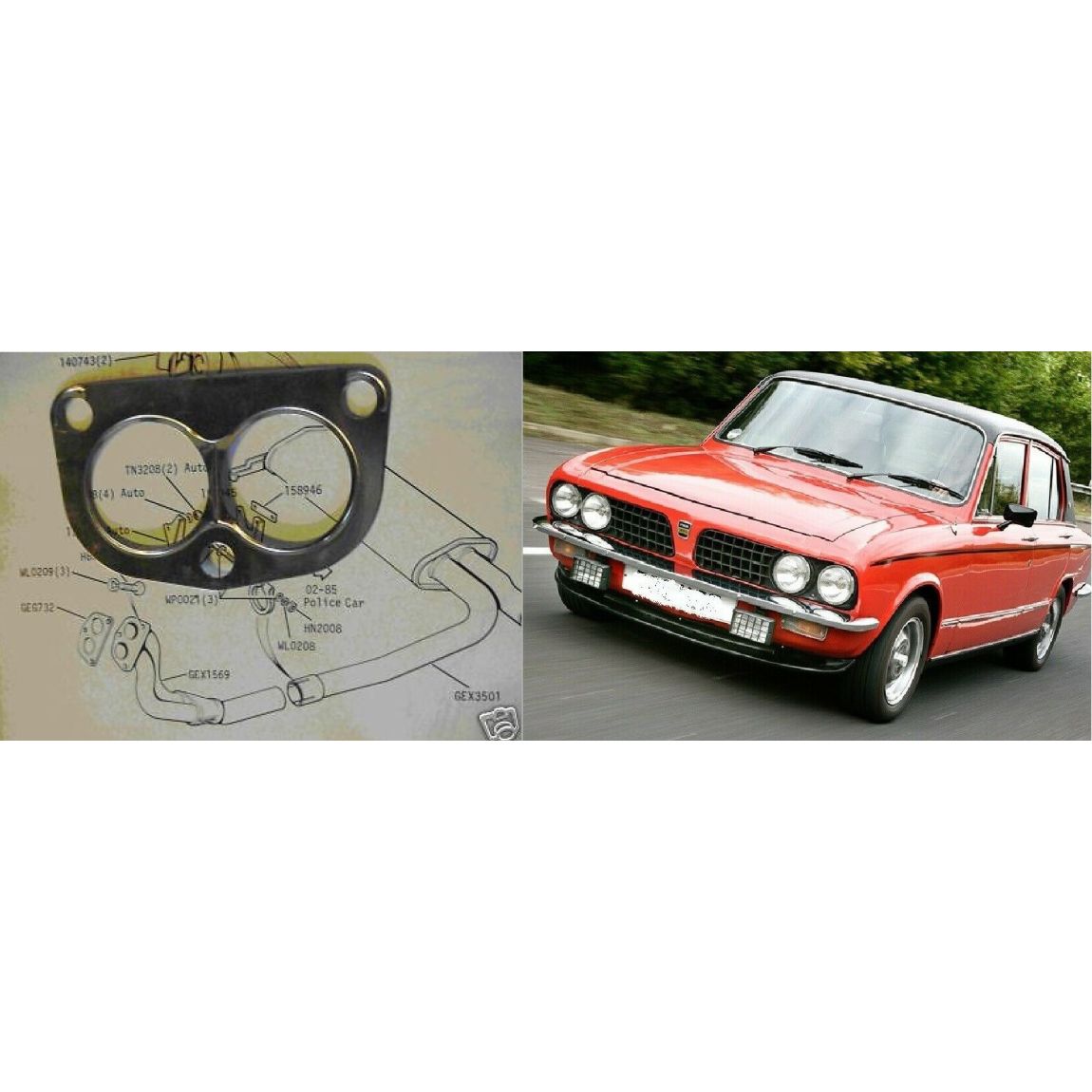 EXHAUST DOWNPIPE GASKET (Triumph Dolomite Sprint 2.0) (1971- 81)  